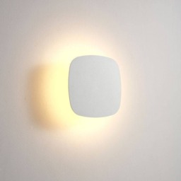 Rackhams 6 Watt Square White Bathroom Wall Mount Light Fixture - thumbnail 2