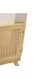 Rackhams Beige Linen Wooden Rocking Chair - Beige - thumbnail 4