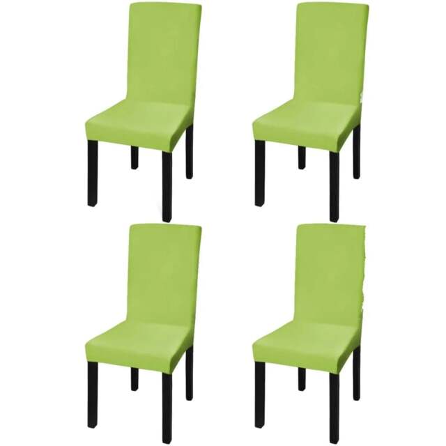 Rackhams Straight Stretchable Chair Cover 4 pcs Green