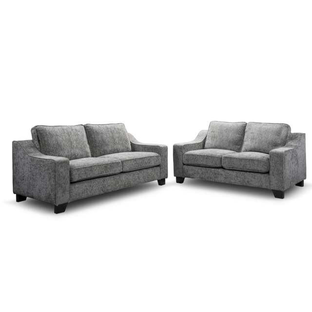 Rackhams Nebraska Slate Grey 3 + 2 Sofa Suite - image 1