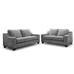 Rackhams Nebraska Slate Grey 3 + 2 Sofa Suite - thumbnail 1