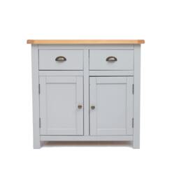 Rackhams Argenta Light Grey 2 Drawer 2 Door Sideboard Brass Cup Handle - Light Grey