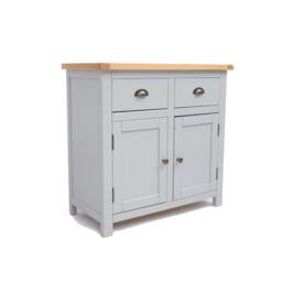 Rackhams Argenta Light Grey 2 Drawer 2 Door Sideboard Brass Cup Handle - Light Grey - thumbnail 3