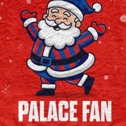 Rackhams Santa is a Palace Football Fan - Luxury Fleece Blanket 150cm X 150cm - thumbnail 3
