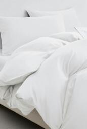 Rackhams 100% Egyptian Cotton White Duvet Cover Set - Single