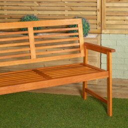 Rackhams Waimea 2 Seater Outdoor Wooden Garden Bench - thumbnail 3
