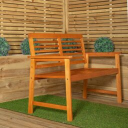Rackhams Waimea 2 Seater Outdoor Wooden Garden Bench - thumbnail 5