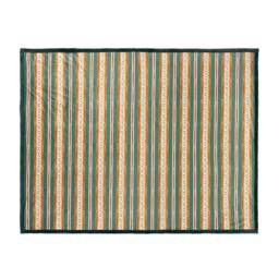 Rackhams All Wrapped Up Velvet Striped Throw - Emerald/Red - 130cm x 180cm - Emerald/Red - 100% Polyester - thumbnail 2