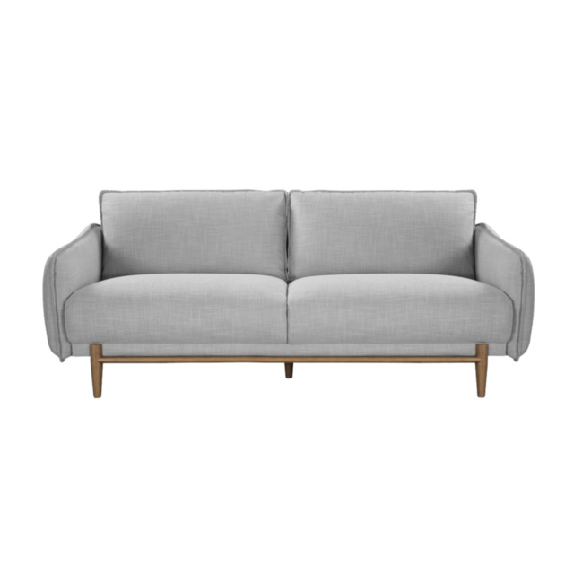 Rackhams Louie 3 Seat Sofa - Grey Linen - Grey Linen - image 1
