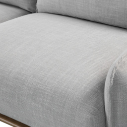 Rackhams Louie 3 Seat Sofa - Grey Linen - Grey Linen - thumbnail 5