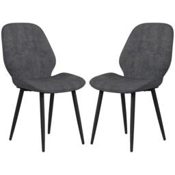 Rackhams Velvet Dining Chairs, Set of 2 Dining Room Chairs with Metal Legs for Living Room, Dining Room, Grey - thumbnail 1