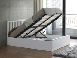 Rackhams Malmo White Wooden Ottoman Bed - Double - thumbnail 2