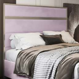 Rackhams Bentley Upholstered Soft Velvet Metal Bed Frame - Pink - Pink - Double - thumbnail 2
