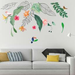 Rackhams WS9073 - Contemporary Tropical Leaves and Flowers Wall Stickers - thumbnail 4