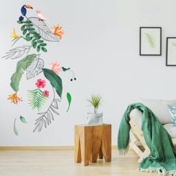 Rackhams WS9073 - Contemporary Tropical Leaves and Flowers Wall Stickers - thumbnail 3