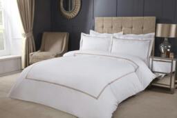 Rackhams Mayfair Duvet Cover Set - Graphite - Double - thumbnail 3