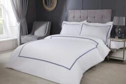 Rackhams Mayfair Duvet Cover Set - Graphite - Double - thumbnail 2
