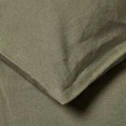 Rackhams French Flax Linen V Shaped Pillowcase - Dark Grey - thumbnail 6