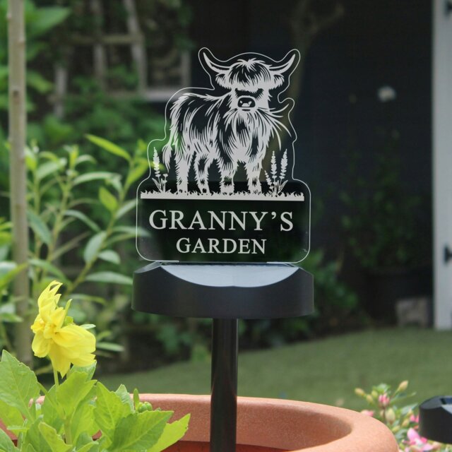 Rackhams Personalised Highland Garden Solar Light - image 1