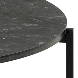 Rackhams Lamoine Round Coffee Table in Matt Black - Matt Black - Black - 70 - thumbnail 6