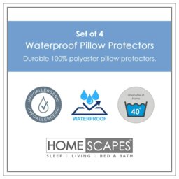 Rackhams Waterproof Pillow Protectors Pack of 4 - 48 x 74 cm - thumbnail 3