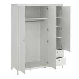 Rackhams Madrid Wardrobe with 2 doors + 1 mirror door + 2 drawers White - White - Malemine - 1 - thumbnail 5