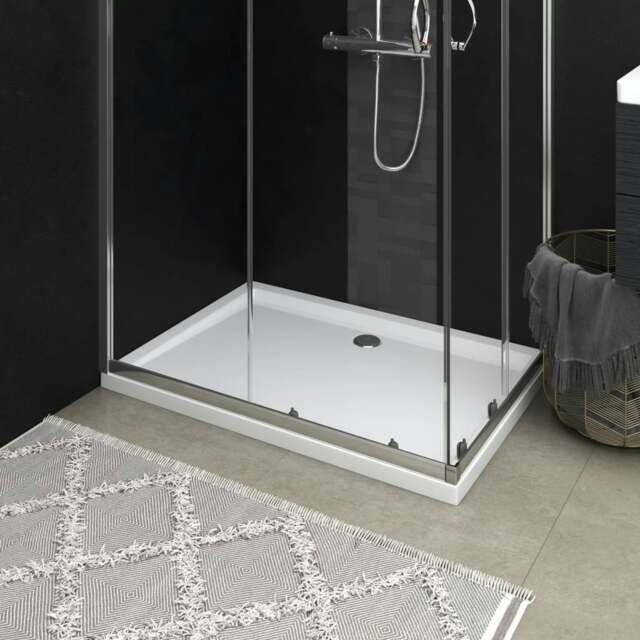 Rackhams Rectangular ABS Shower Base Tray White 80x110 cm