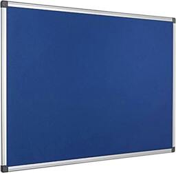 Rackhams 900 x 600mm Aluminium Frame Notice Pin Board - Felt Notice Board Bulletin Frame for Office, School, Bedroom, Memo, and Home - Grey - thumbnail 2