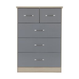 Rackhams Nevada 3 Door Wardrobe 4 Piece Bedroom Set - Black Wood Grain - thumbnail 4
