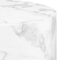 Rackhams Dice Round Coffee Table Set of 2 in White Marble and Carrara Rough Paper - white - White - 58 - thumbnail 6