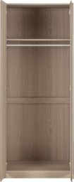 Rackhams Paris 2 Door Double Mirrored Wardrobe - Smoked Ash - thumbnail 4