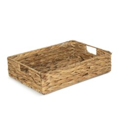 Rackhams Shallow Rectangular Water Hyacinth Storage Basket - Medium