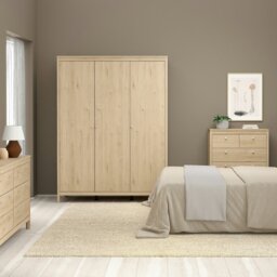 Rackhams Madrid Wardrobe with 3 Doors in Jackson Hickory Oak - Brown - Malemine - 1 - thumbnail 6