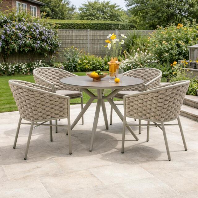 Rackhams Larissa 4-Seater Outdoor Dining Set - Garden Furniture Shop