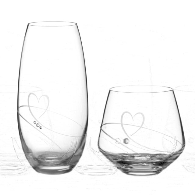 Rackhams Romance Gift Bundle - Vase & TeaLight Holder