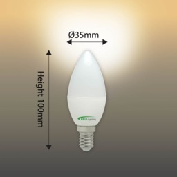 Rackhams E14 Edison Screw LED Candle 4.7W Energy Saving Light Bulbs - Pack of 3 - thumbnail 4