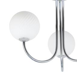 Rackhams Modern Polished Chrome Plated Ceiling Light Fitting with Swirl Glass - thumbnail 5