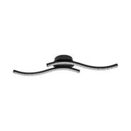 Rackhams Kenworth 2 Light Integrated LED Wavy Ceiling Light - Chrome - thumbnail 4