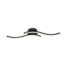 Rackhams Kenworth 2 Light Integrated LED Wavy Ceiling Light - Chrome - thumbnail 3