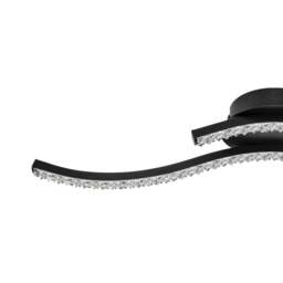 Rackhams Kenworth 2 Light Integrated LED Wavy Ceiling Light - Chrome - thumbnail 6