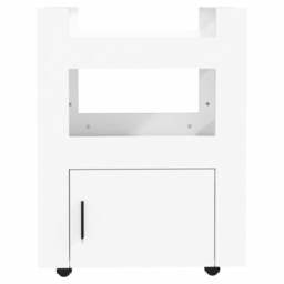 Rackhams Kitchen Trolley White 60x45x80 cm Engineered Wood - thumbnail 5