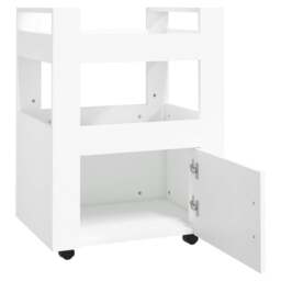 Rackhams Kitchen Trolley White 60x45x80 cm Engineered Wood - thumbnail 6