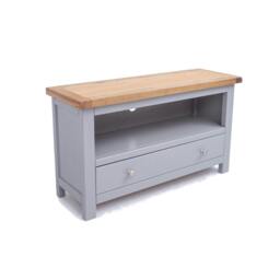 Rackhams Mirano Grey 1 Drawer TV Cabinet Chrome Knob - Grey - thumbnail 3