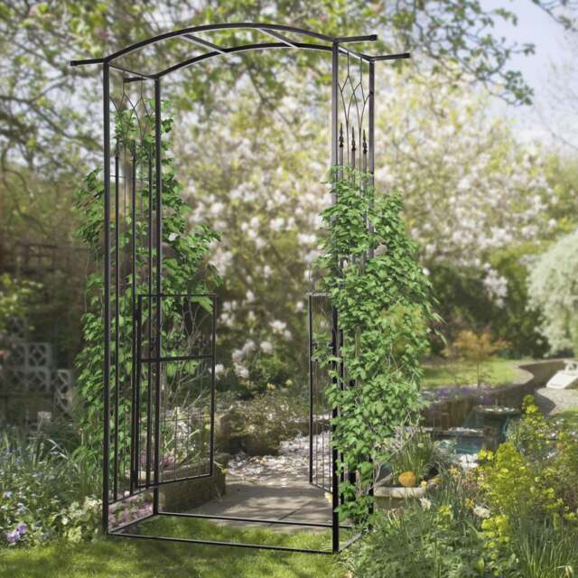 Rackhams Garden Entrance Arch Bench Outdoor Patio Rose Trellis Climbing Plant - image 1