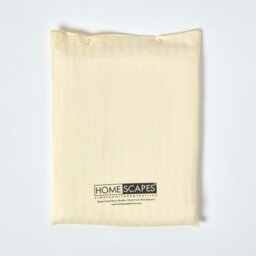 Rackhams Silky 330 TC Egyptian Cotton Satin Stripe Flat Sheet - Blue - Super King - thumbnail 6