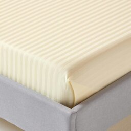 Rackhams Silky 330 TC Egyptian Cotton Satin Stripe Flat Sheet - Blue - Super King - thumbnail 3
