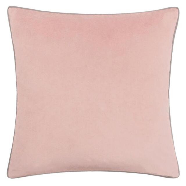 Rackhams Meridian Velvet Cushion Cover - Blush/Grey - 45cm x 45cm - Blush/Grey - 100% Polyester - image 1
