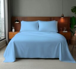 Rackhams Microfibre Soft Touch Flat Sheet Plain Dyed Bed Linen - Super King - Grey - thumbnail 3