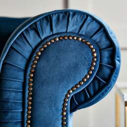 Rackhams Ashbourne Chesterfield Plush Velvet 3 Seater - Teal - thumbnail 3