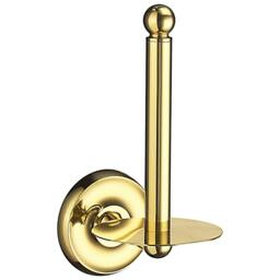 Rackhams Polished Brass Spare Toilet Roll Holder - thumbnail 1